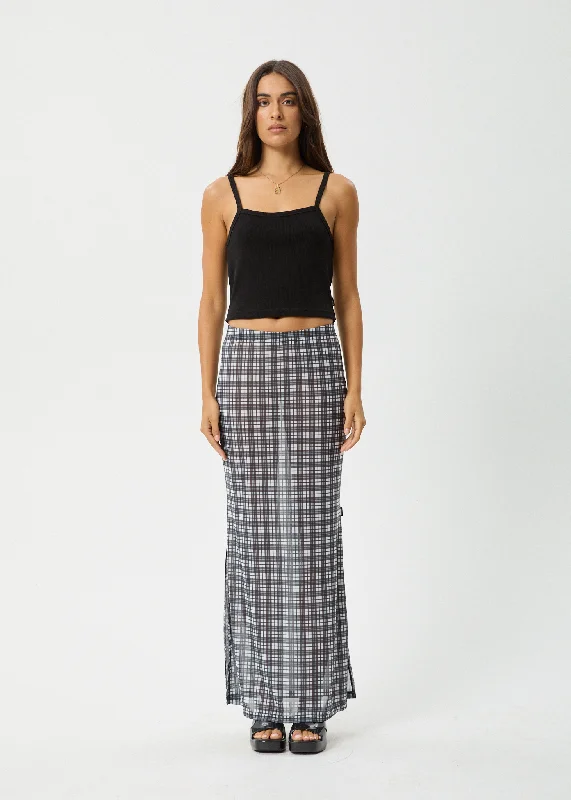 AFENDS Womens Asher - Sheer Maxi Skirt - Black