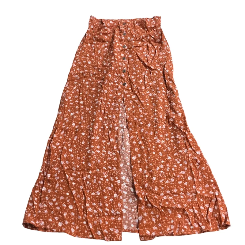 Skirt Midi By Wild Fable In Orange, Size: Xs