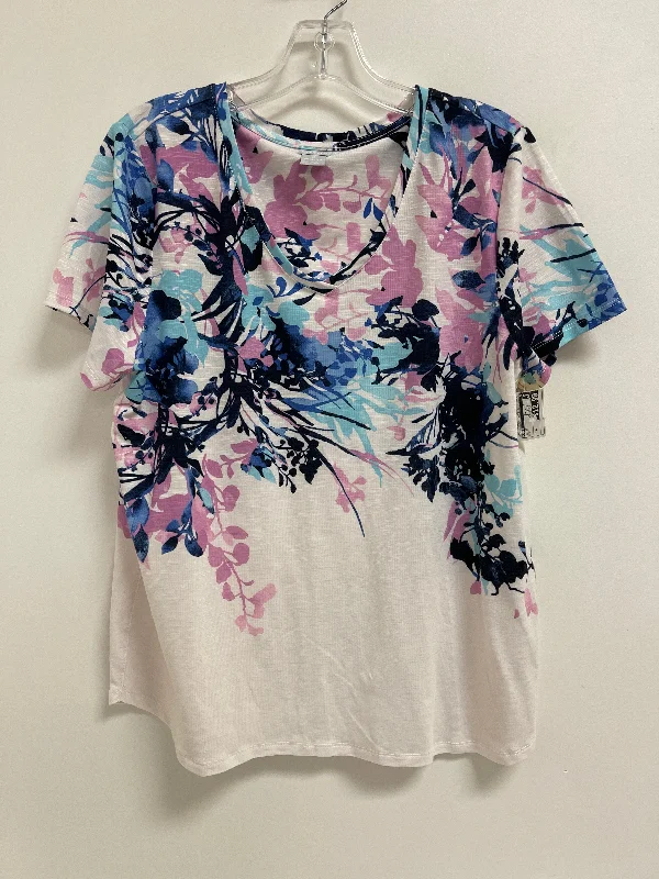 Top Short Sleeve By Chicos In Blue, Size: L