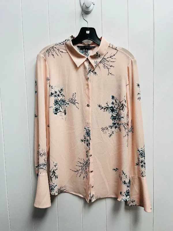 Blouse Long Sleeve By White House Black Market In Pink, Size: 6