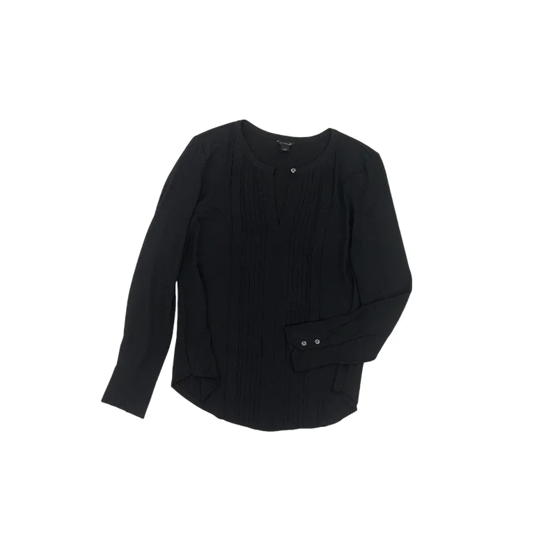 Blouse Ls By Ann Taylor In Black, Size:M