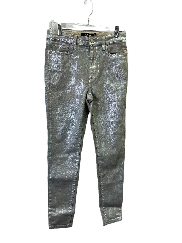 Jeans Skinny By Lauren By Ralph Lauren In Silver, Size: 6