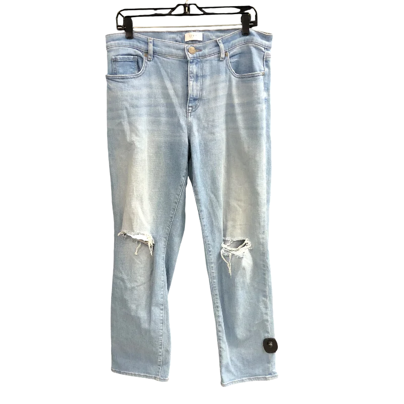 Jeans Straight By Loft In Blue Denim, Size: 8