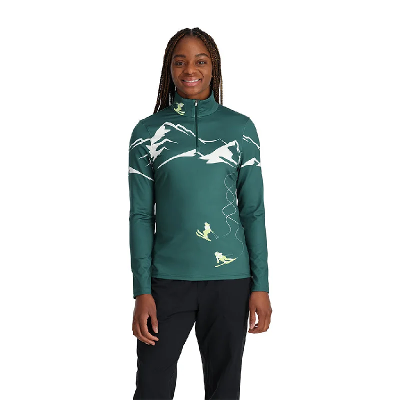 Womens Figure 8 Half Zip - Cypress Green