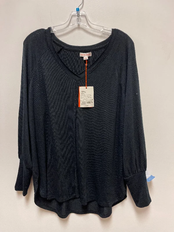 Top Long Sleeve By Knox Rose In Blue, Size: L