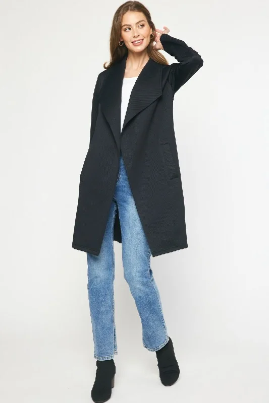 Obsessed Black Textured Jacket