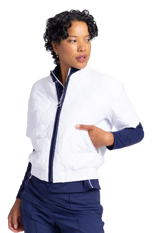 Chic and Sleek Puffer Jacket - White