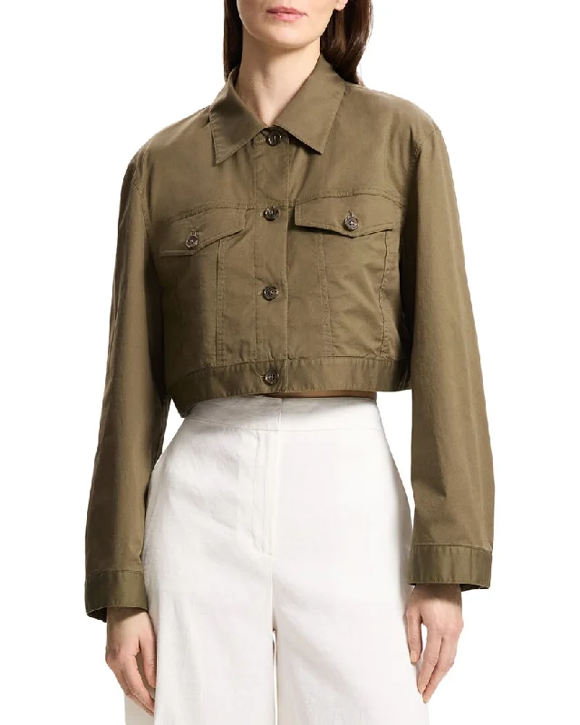 Theory Crop Trucker Jacket